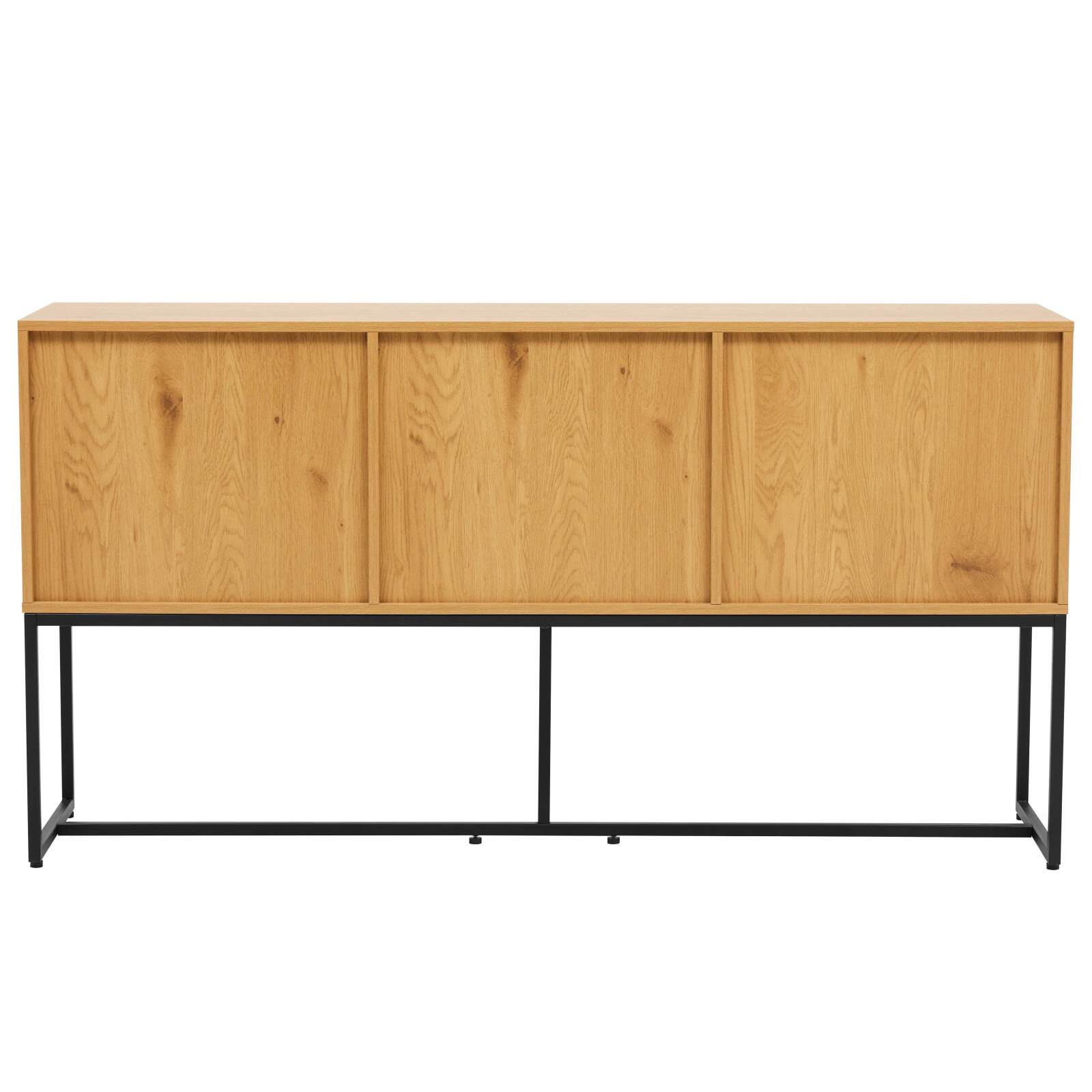 Buffet 2 portes et 3 tiroirs en acier et MDF décor mélaminé FSC®