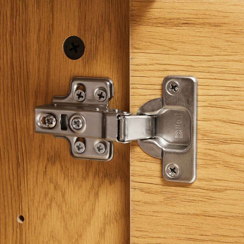 Buffet 2 portes et 3 tiroirs en acier et MDF décor mélaminé FSC®