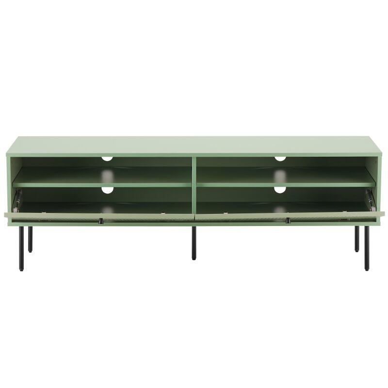 Meuble TV en acier et MDF décor mélaminé FSC® 150 cm (3/7)