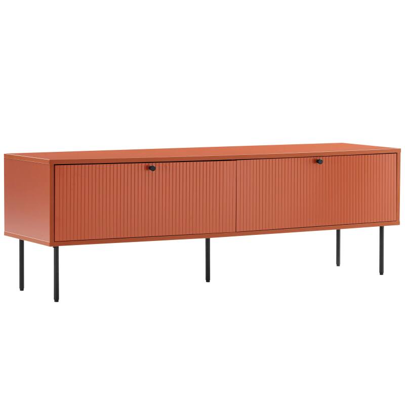 Meuble TV en acier et MDF décor mélaminé FSC® 150 cm