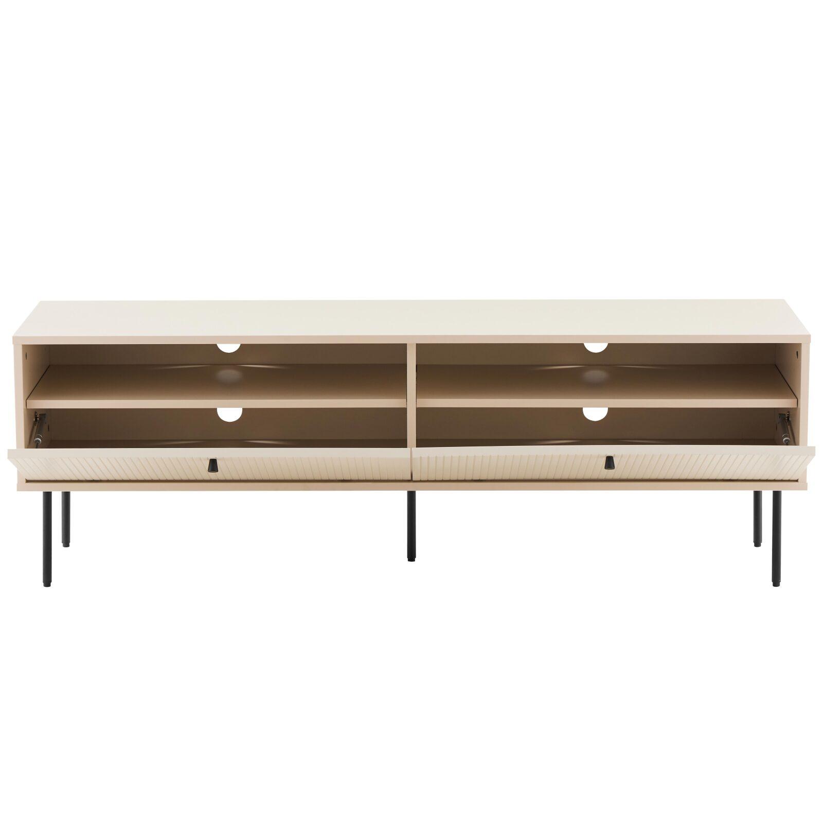 Meuble TV en acier et MDF décor mélaminé FSC® 150 cm