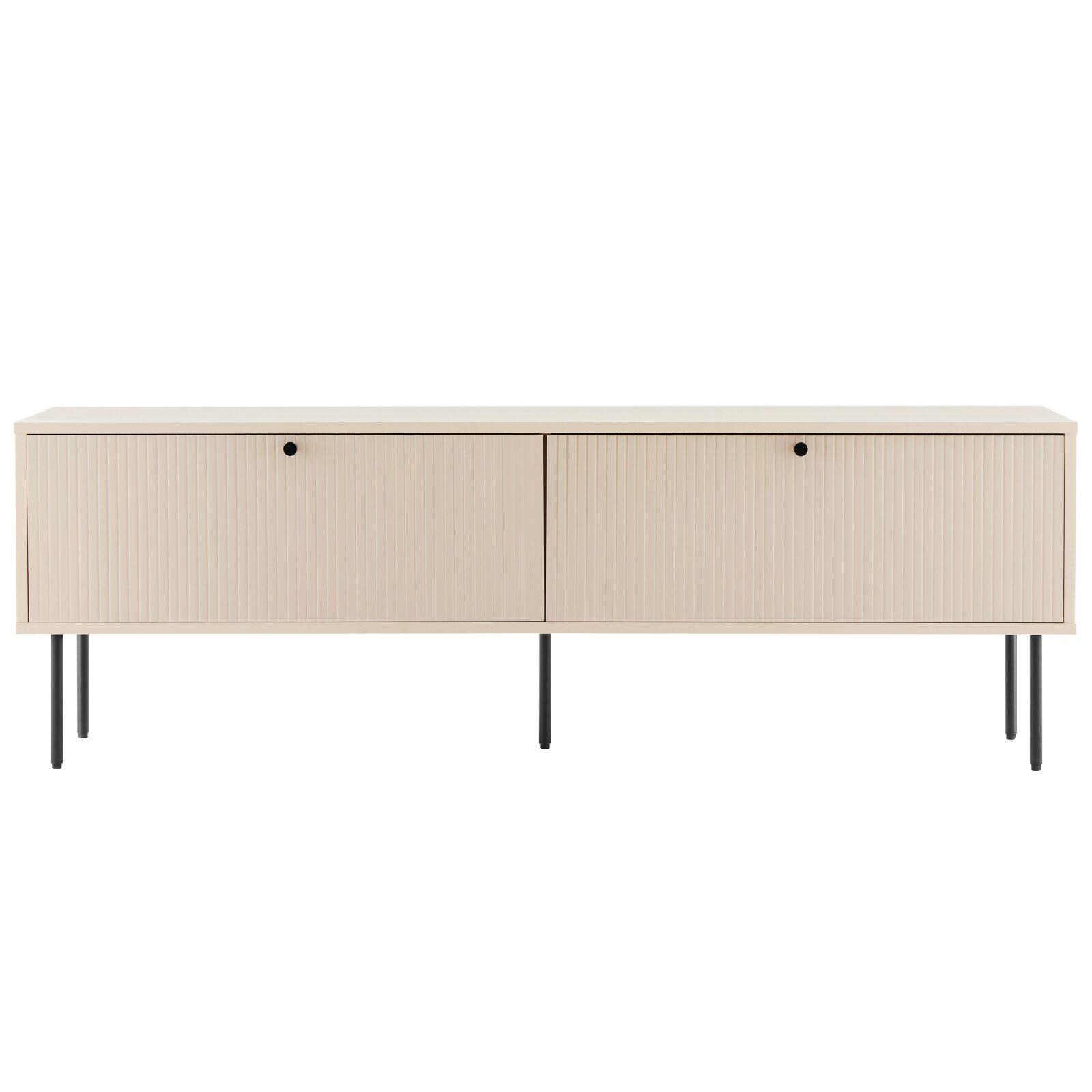 Meuble TV en acier et MDF décor mélaminé FSC® 150 cm