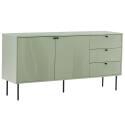 Buffet 2 portes et 3 tiroirs en acier et MDF décor mélaminé FSC® 150 cm