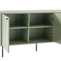 Buffet 2 portes et 3 tiroirs en acier et MDF décor mélaminé FSC® 150 cm