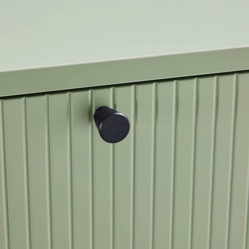 Buffet 2 portes et 3 tiroirs en acier et MDF décor mélaminé FSC® 150 cm