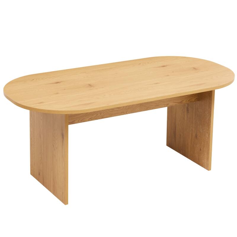 Table à manger avec plateau en panneau de particules et MDF décor mélaminé FSC® 8 personnes