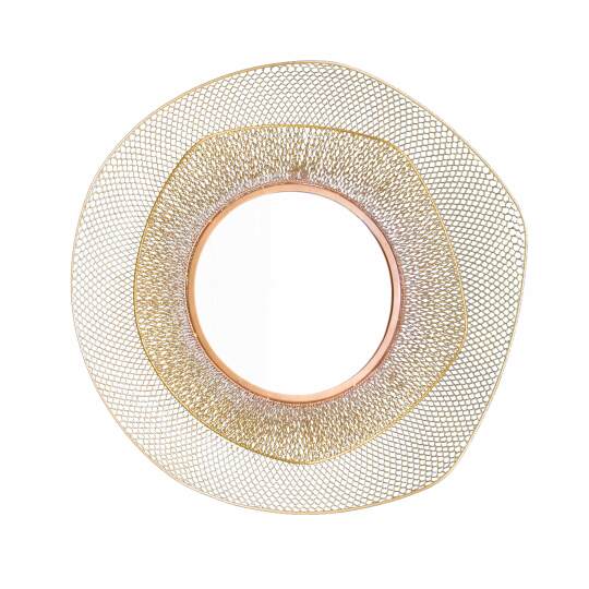 Miroir en métal forme organique design | Oviala