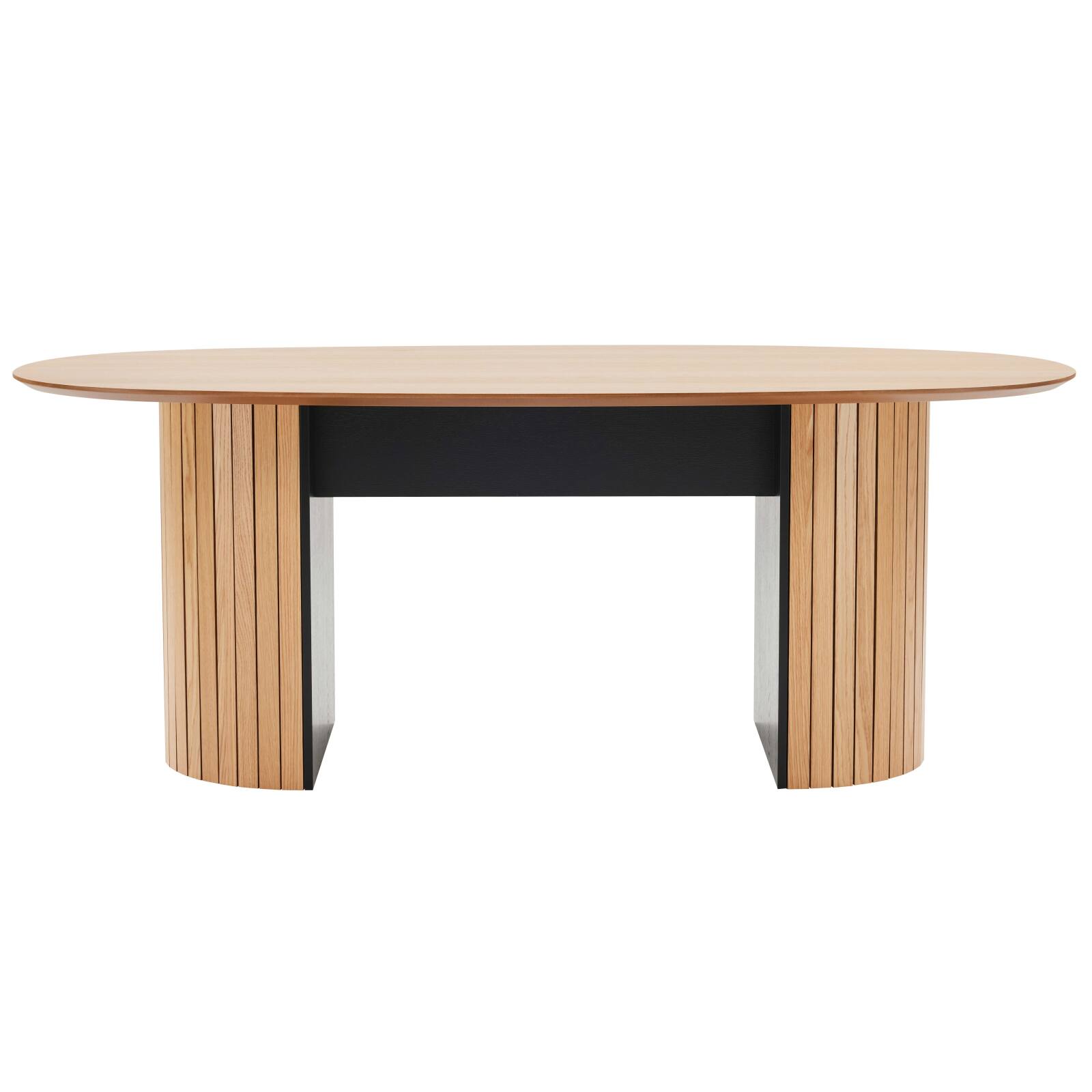 Table à manger avec plateau en MDF plaqué chêne FSC® 10 personnes