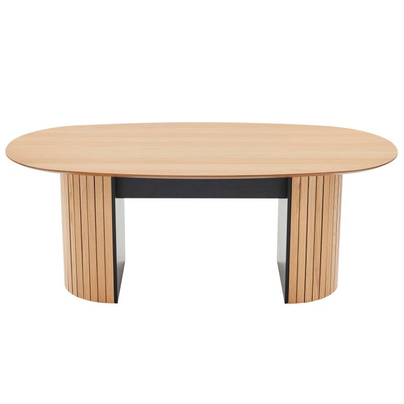 Table à manger avec plateau en MDF plaqué chêne FSC® 10 personnes