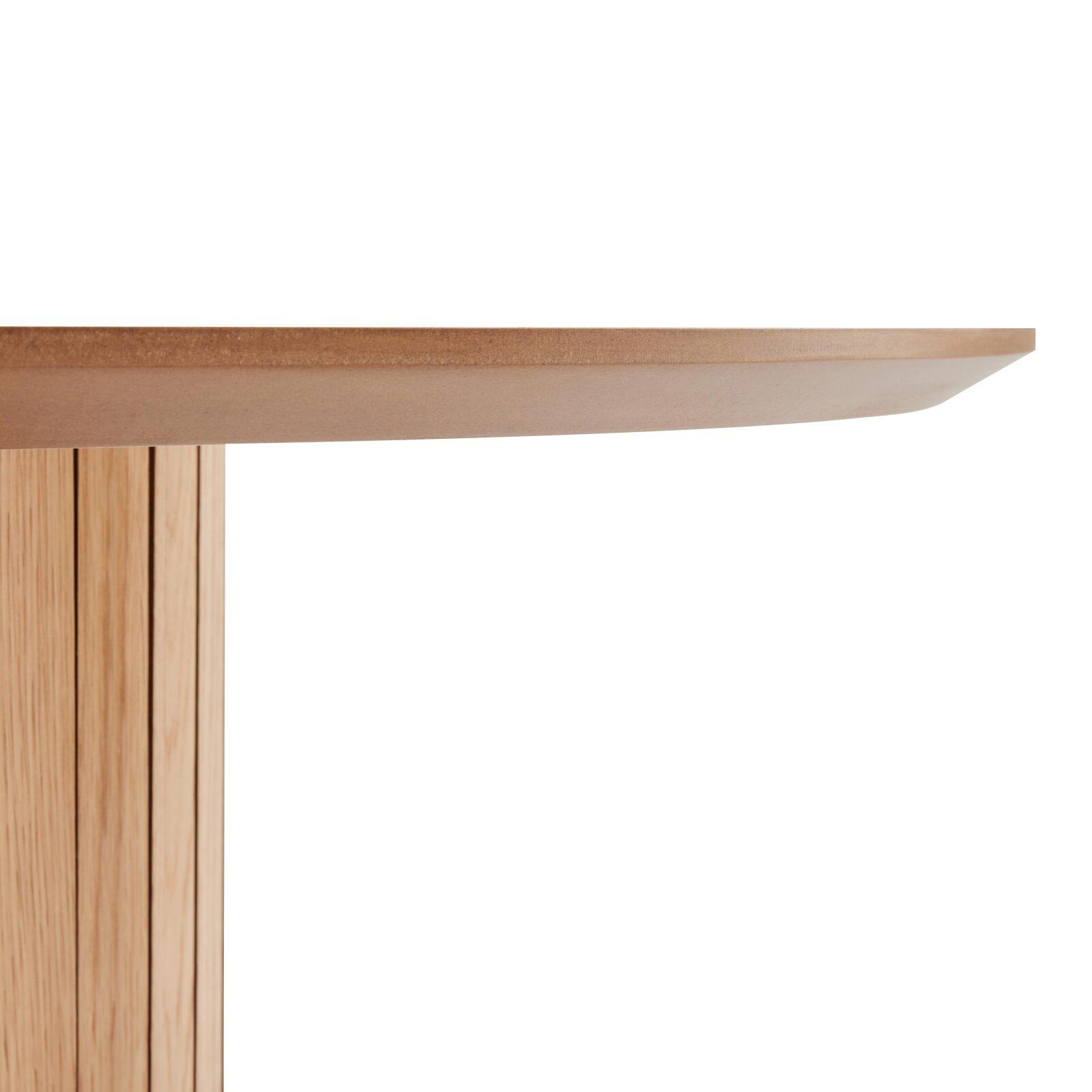 Table à manger avec plateau en MDF plaqué chêne FSC® 10 personnes