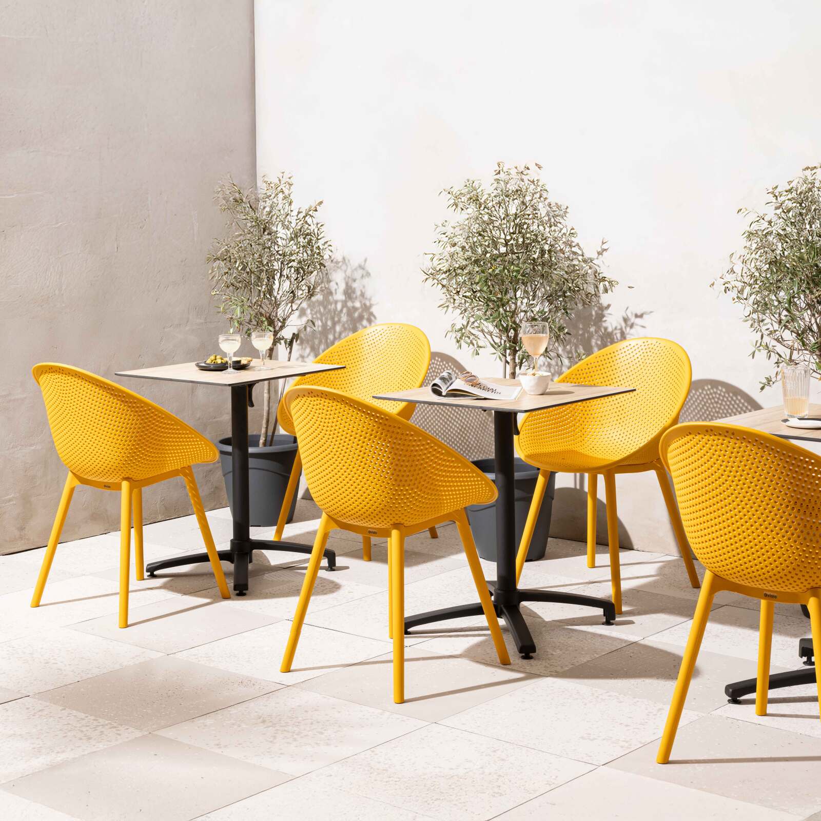 Chaises de jardin en plastique - Lot de 4