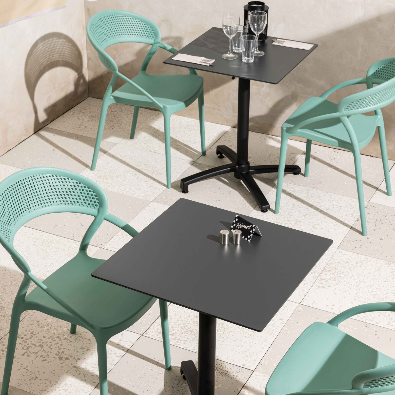 Chaises de jardin en plastique - Lot de 4