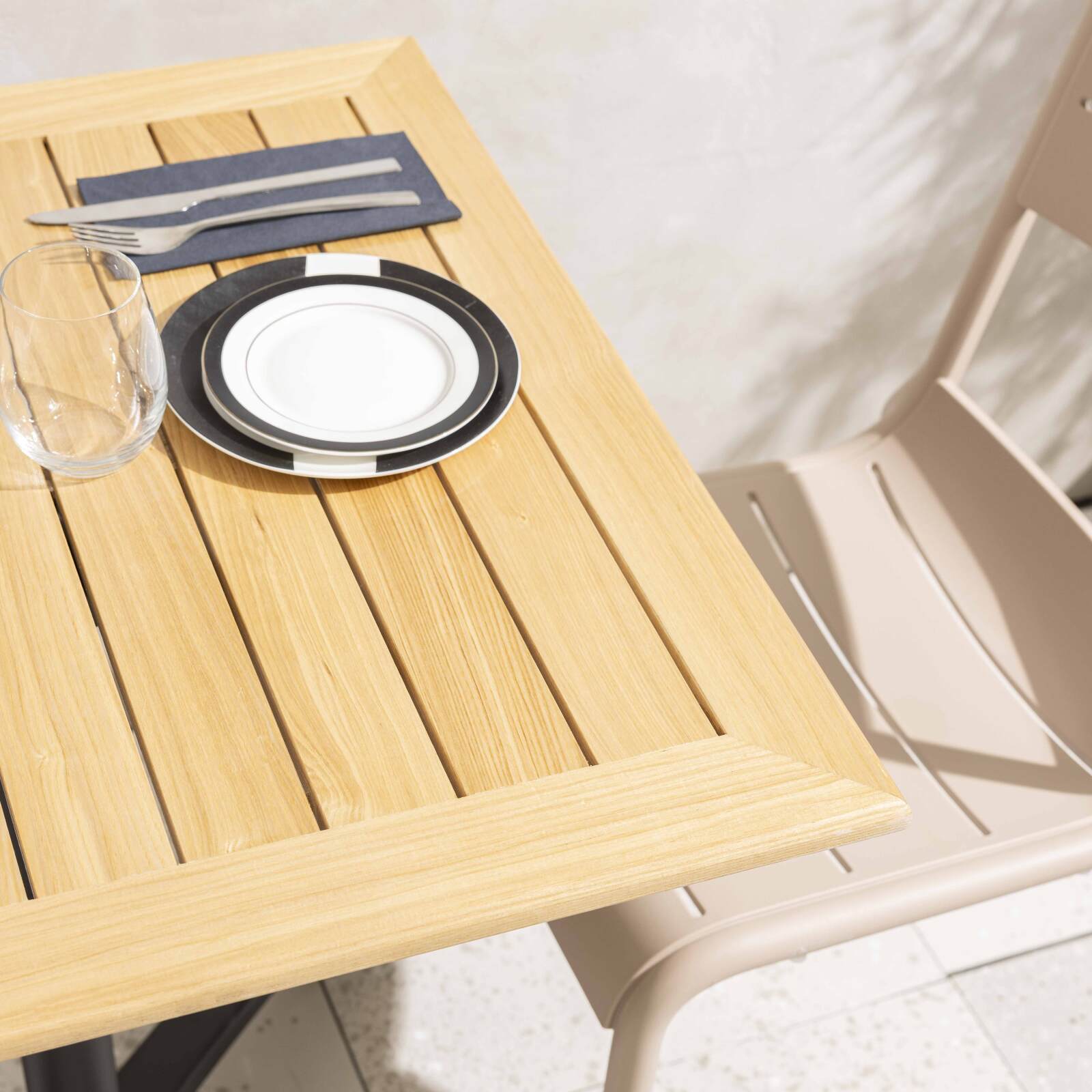 Plateau de table carré 70 x 70 cm en bois