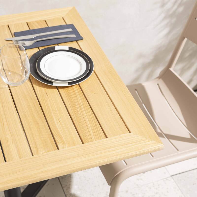 Plateau de table carré 70 x 70 cm en bois