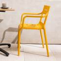 Chaise de jardin en plastique avec accoudoirs