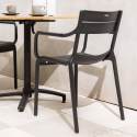 Chaises de jardin en plastique avec accoudoirs - Lot de 4