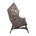 Fauteuil de jardin oeuf sur pied en acier et rotin 142 cm