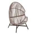 Fauteuil de jardin oeuf sur pied en acier et rotin 142 cm