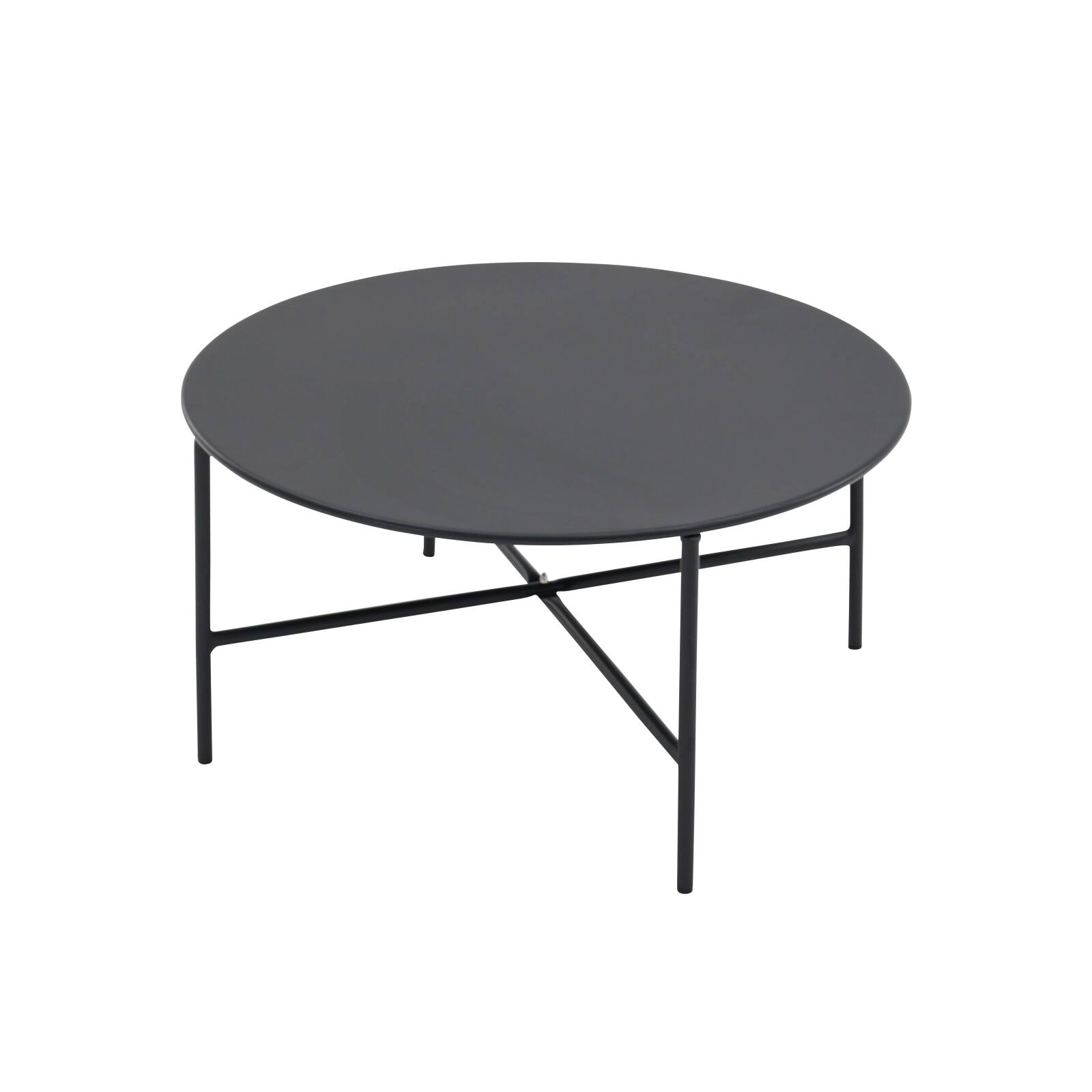 Salon de jardin 4 places en métal avec 1 canapé, 2 fauteuils et table basse