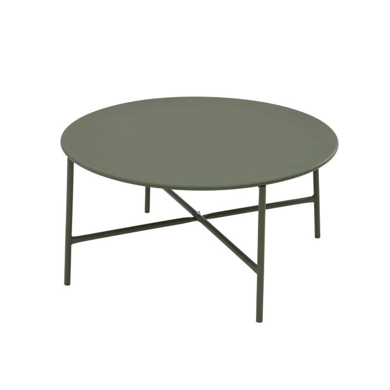 Salon de jardin 4 places en métal avec 1 canapé, 2 fauteuils et table basse