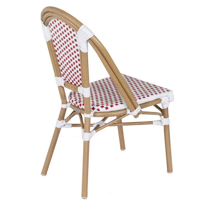 Table de terrasse ⌀60 cm inclinable stratifiée et 2 chaises style bistrot parisien (6/7)