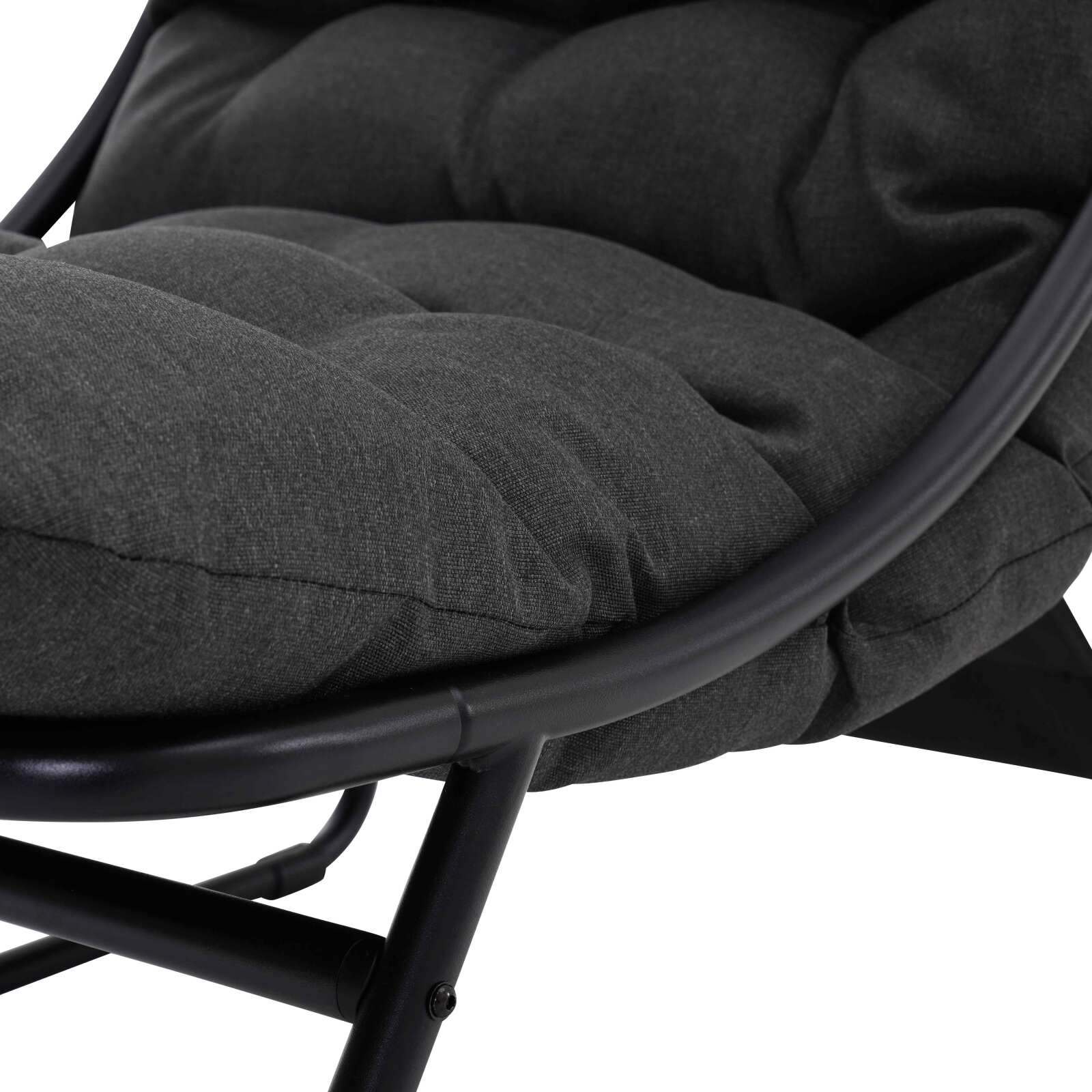 Salon de jardin 4 places en métal avec 1 canapé, 2 fauteuils et table basse