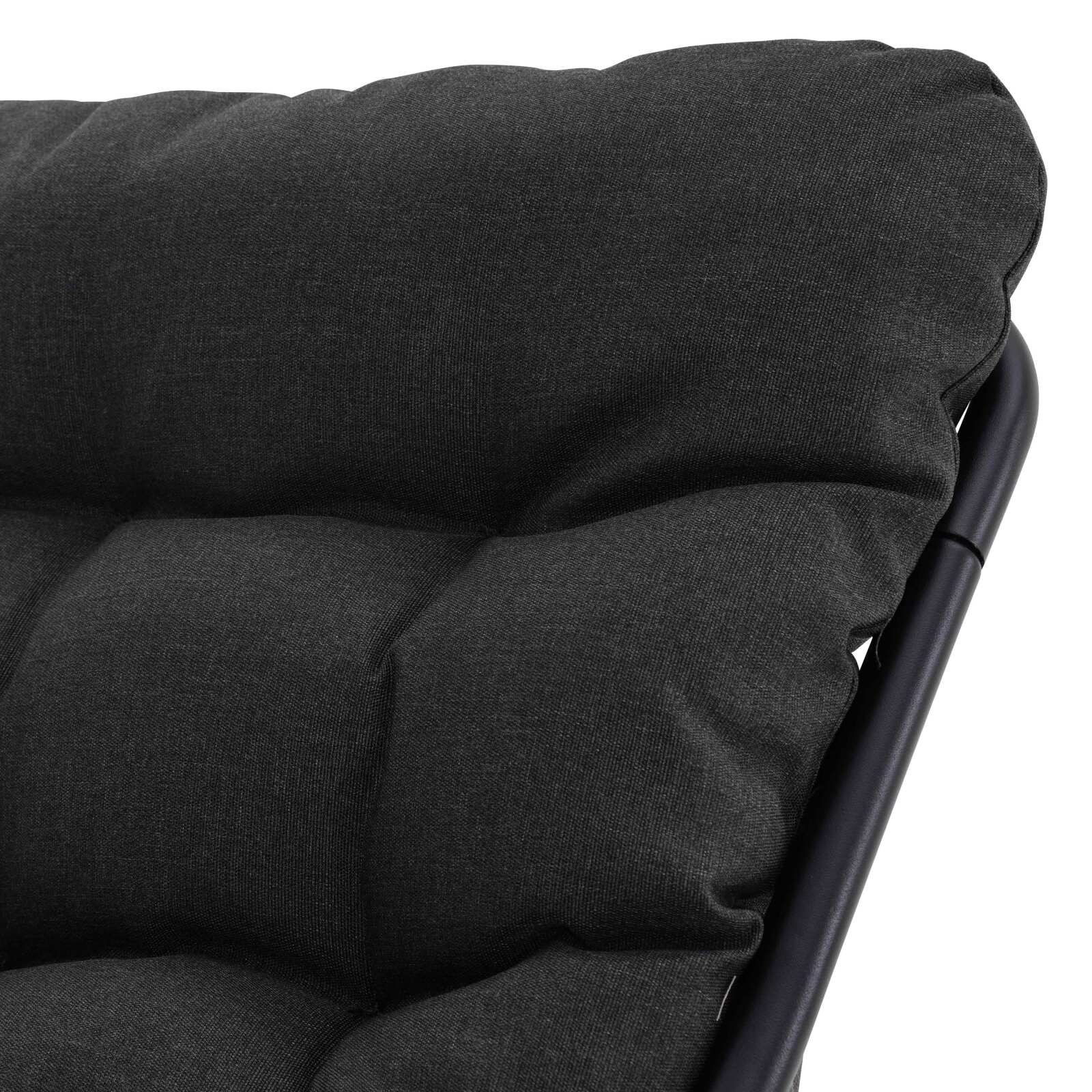 Salon de jardin 4 places en métal avec 1 canapé, 2 fauteuils et table basse