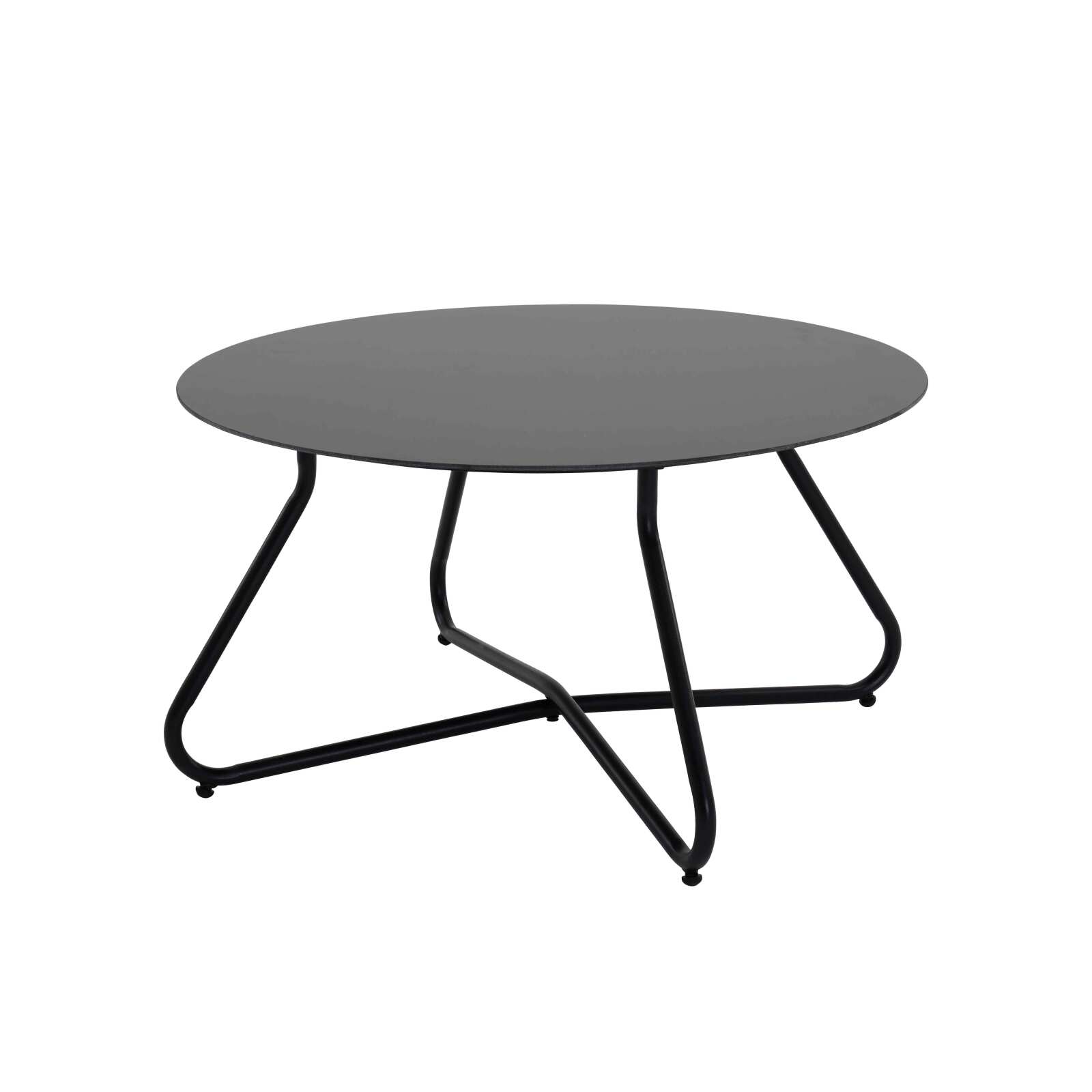 Salon de jardin 4 places en métal avec 1 canapé, 2 fauteuils et table basse