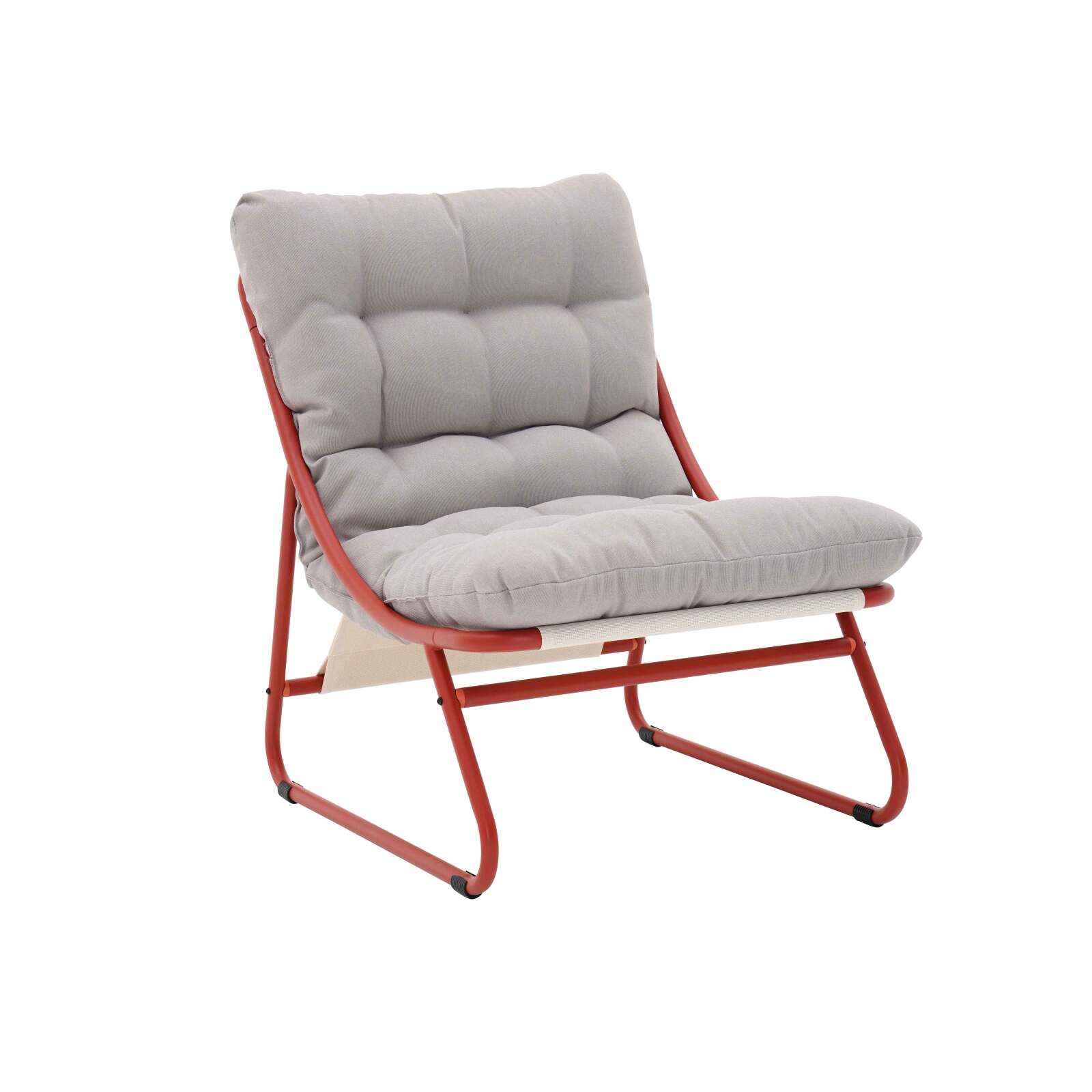 Salon de jardin 4 places en métal avec 1 canapé, 2 fauteuils et table basse