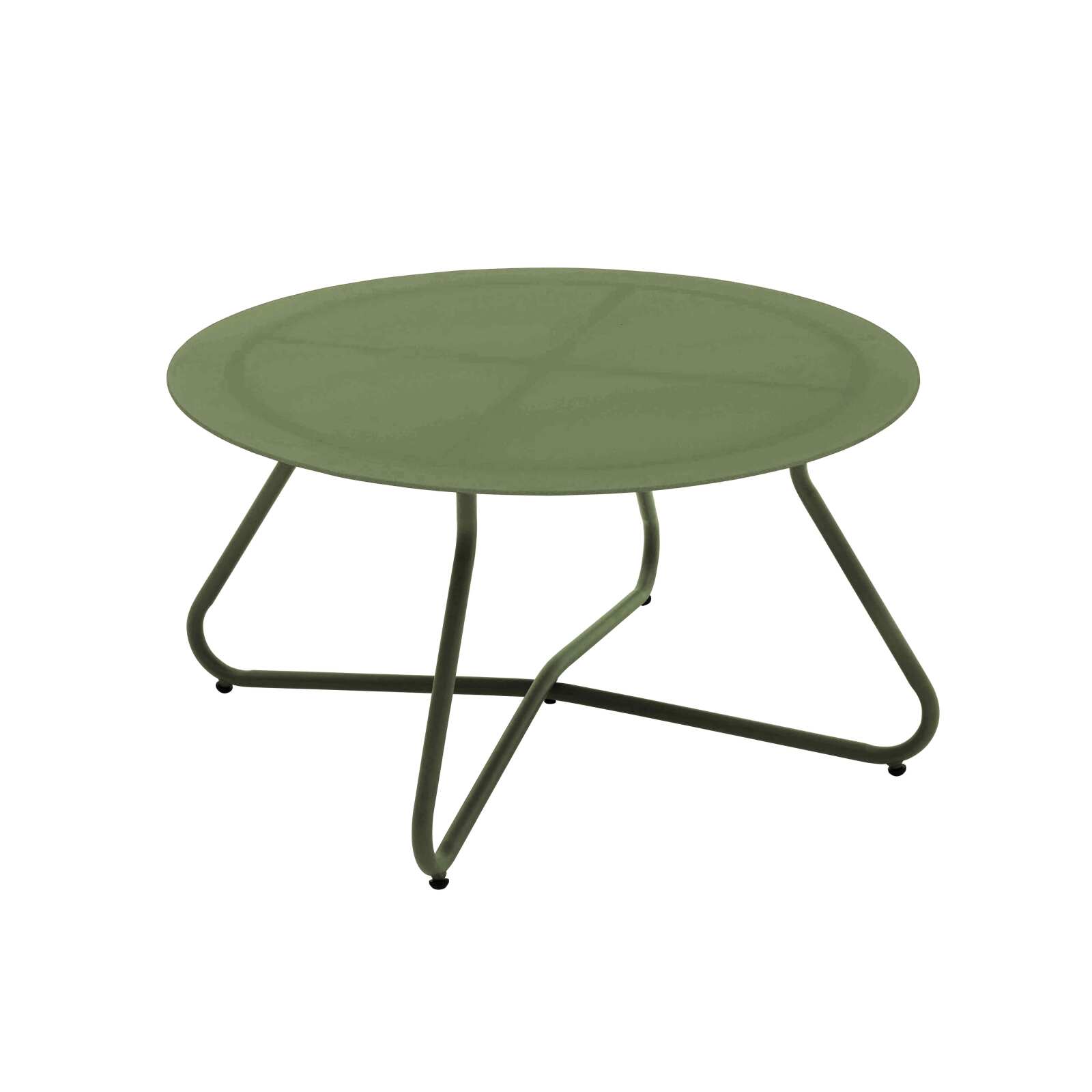 Salon de jardin 4 places en métal avec 1 canapé, 2 fauteuils et table basse