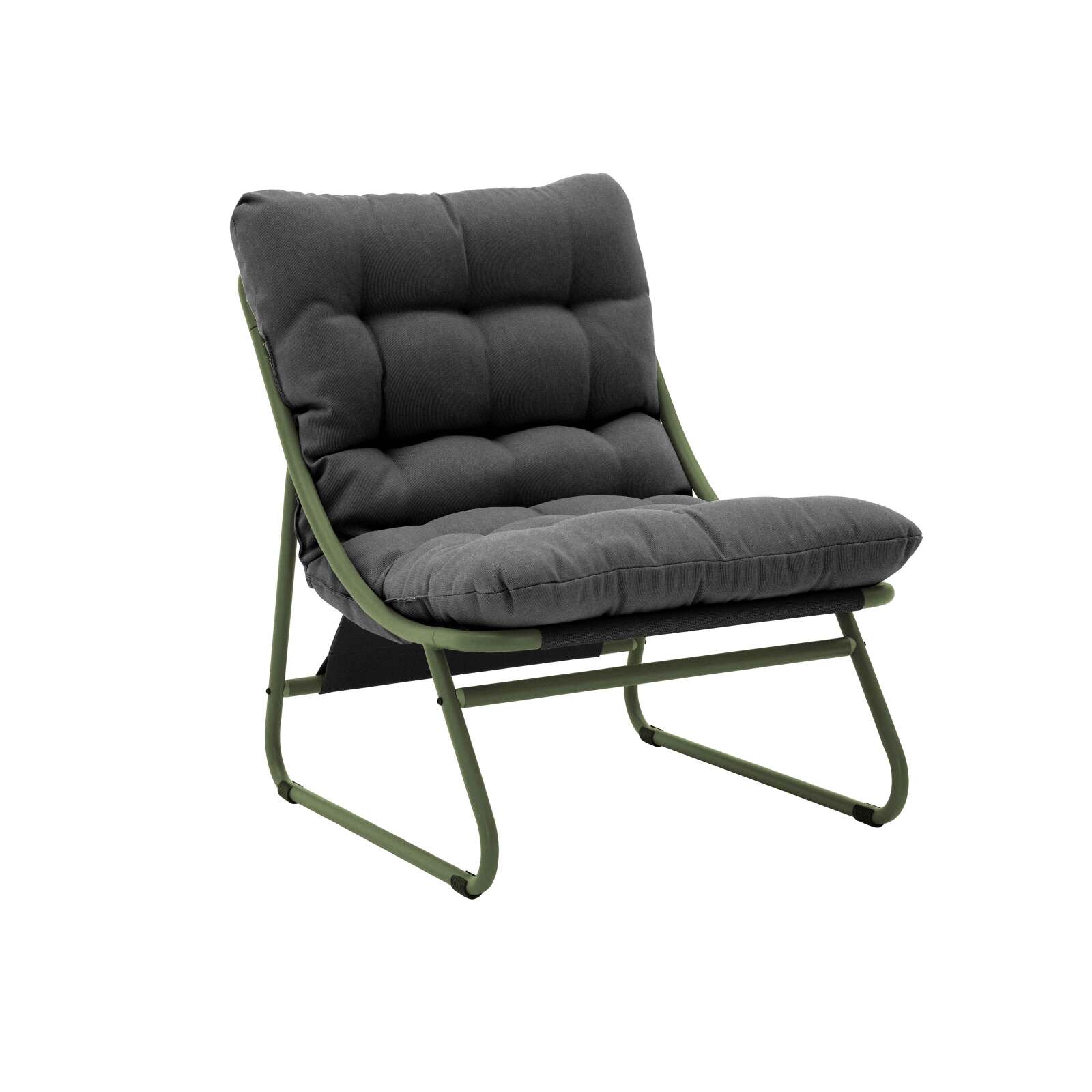 Salon de jardin 4 places en métal avec 1 canapé, 2 fauteuils et table basse