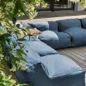 Salon de jardin modulable avec 5 chauffeuses, 2 fauteuils d'angle et 1 pouf