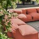 Salon de jardin modulable avec 5 chauffeuses, 2 fauteuils d'angle et 1 pouf