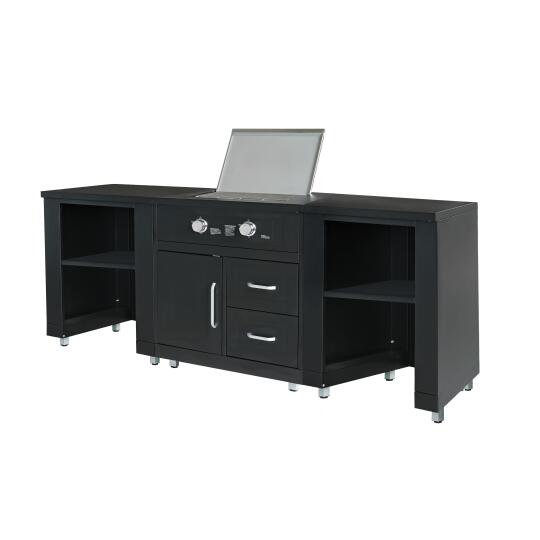 Cuisine d'extérieur acier 3 éléments avec gazinière