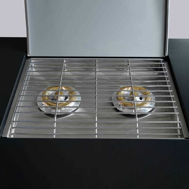 Cuisine d'extérieur acier 3 éléments avec gazinière