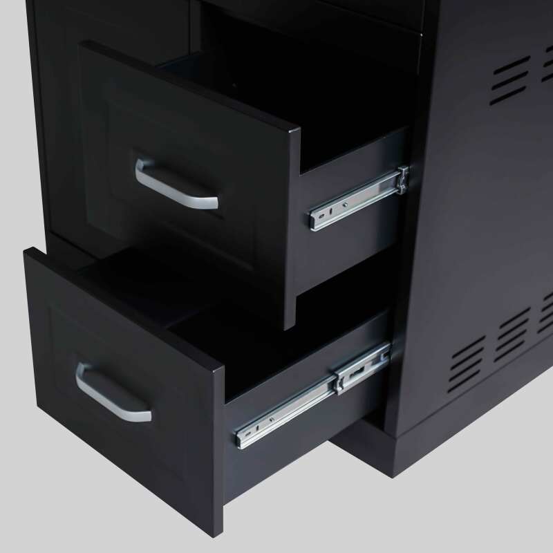 Cuisine d'extérieur acier 4 éléments avec gazinière