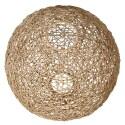 Suspension ronde en rotin naturel