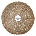 Suspension ronde en rotin naturel