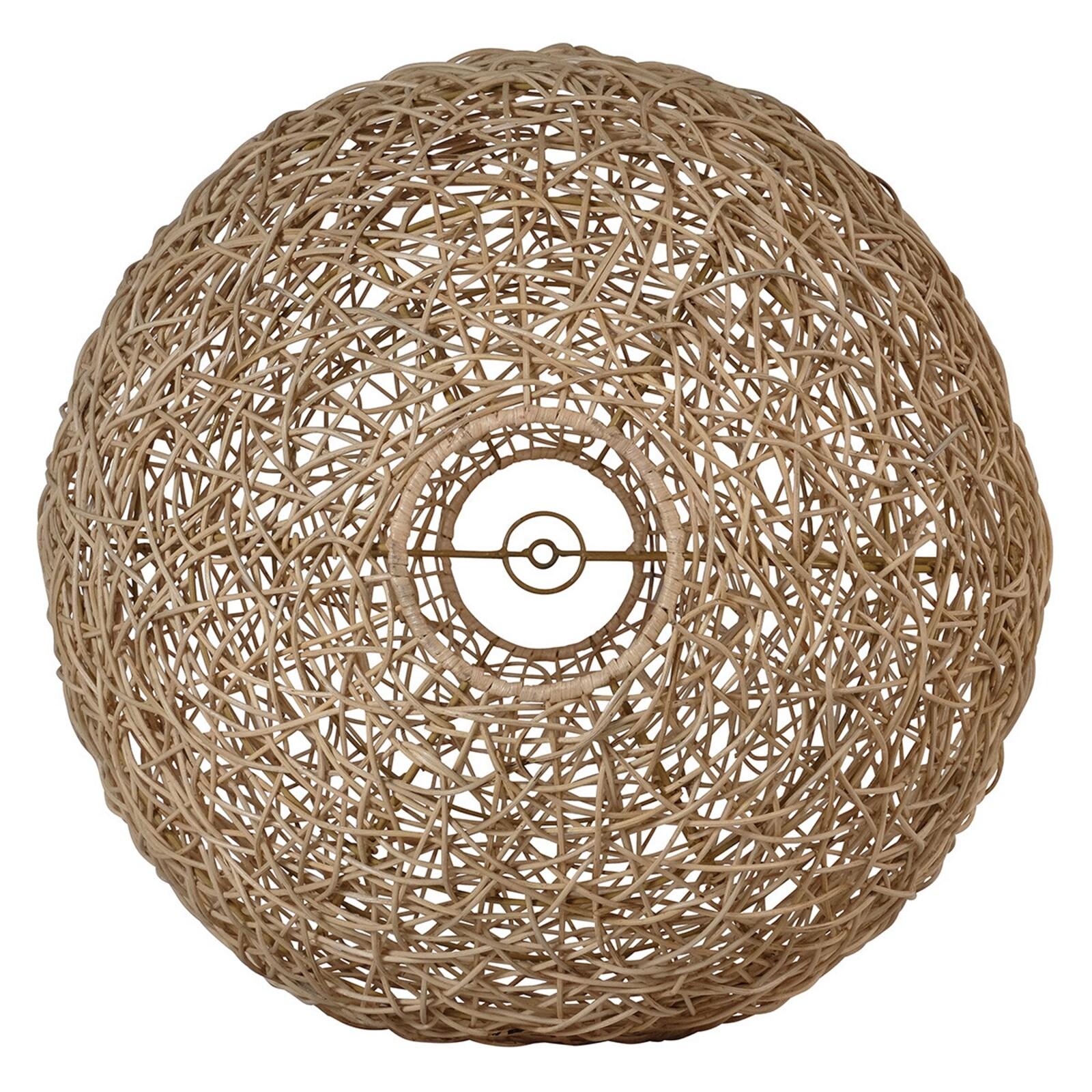 Suspension ronde en rotin naturel