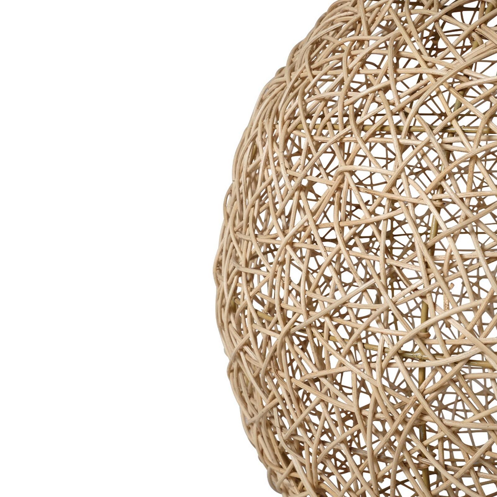 Suspension ronde en rotin naturel