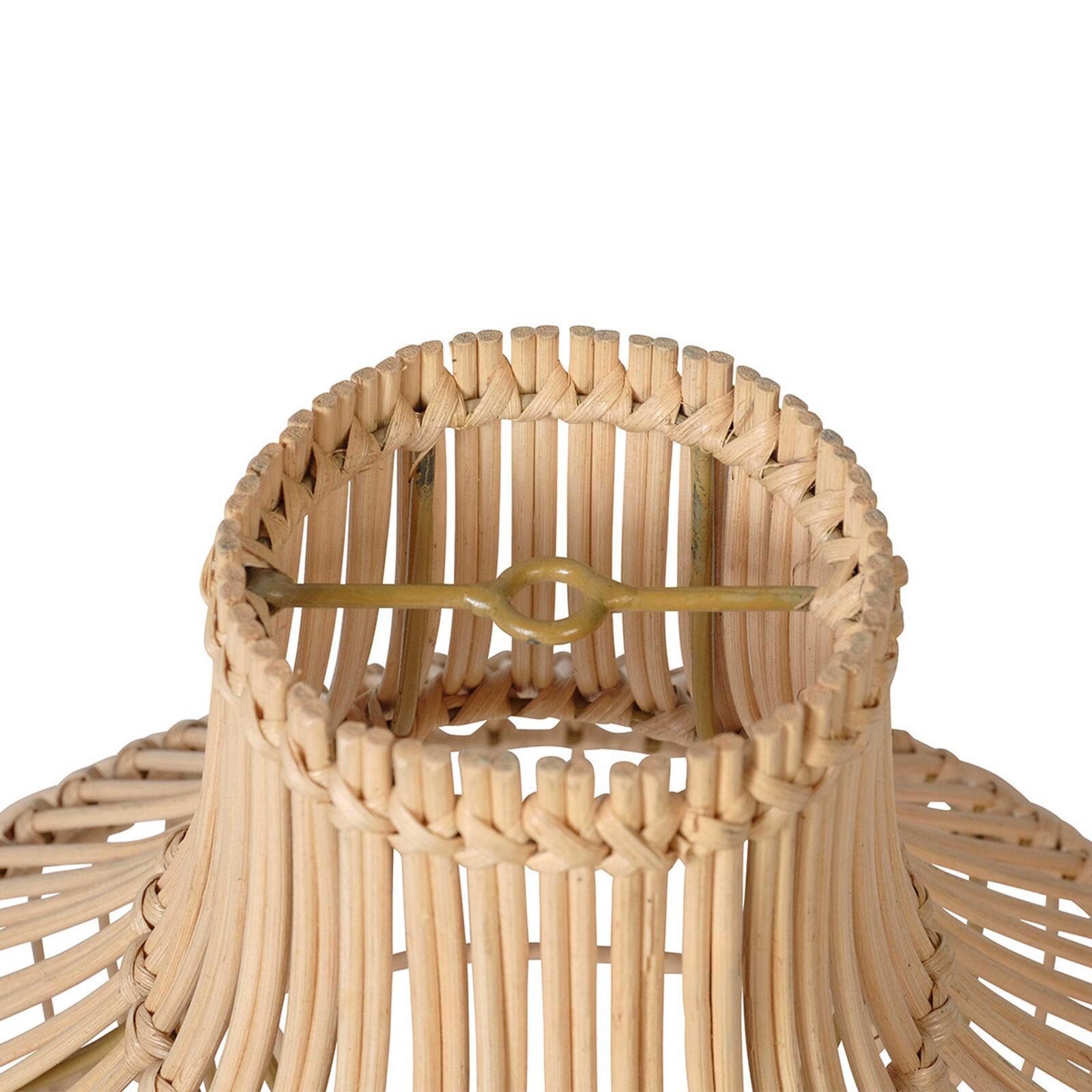 Suspension conique en rotin naturel