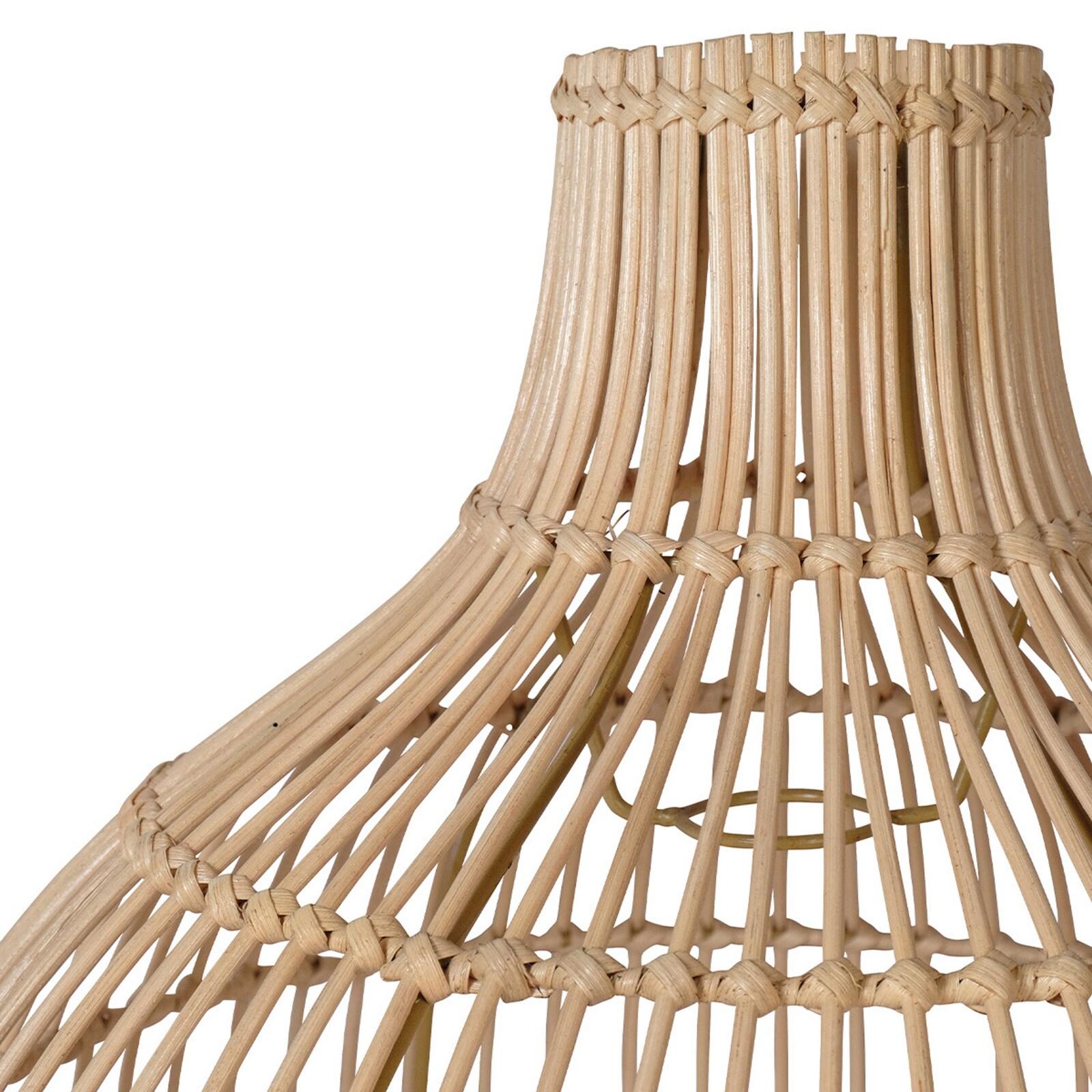 Suspension conique en rotin naturel