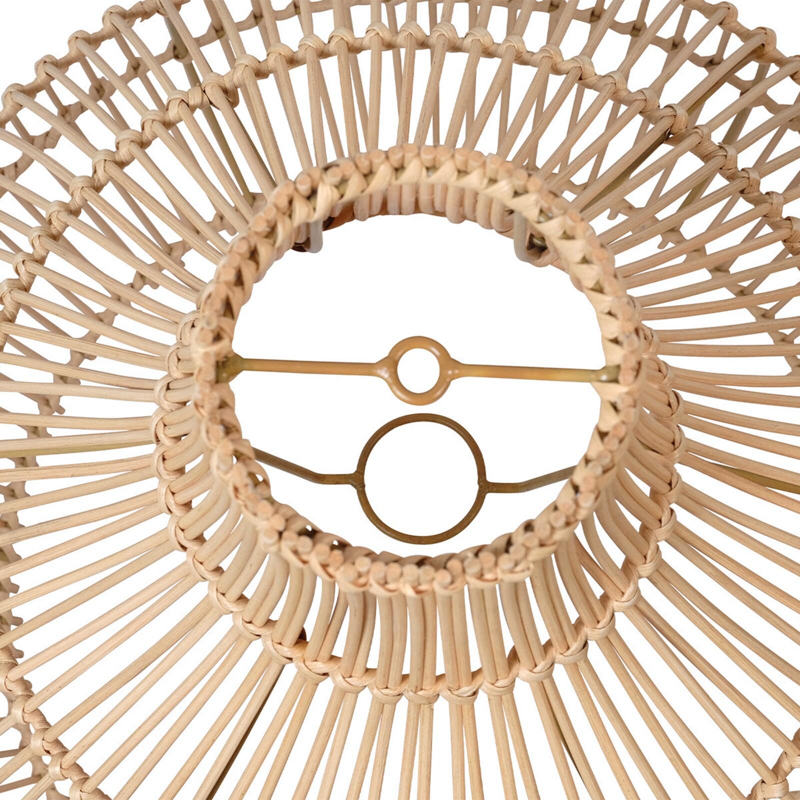 Suspension conique en rotin naturel