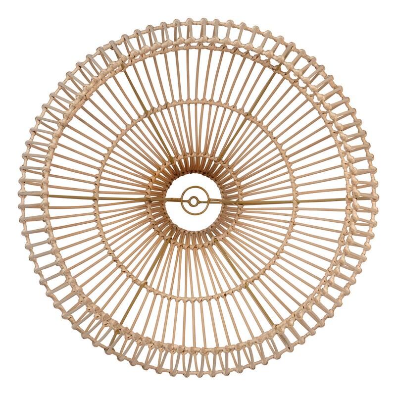 Suspension conique en rotin naturel