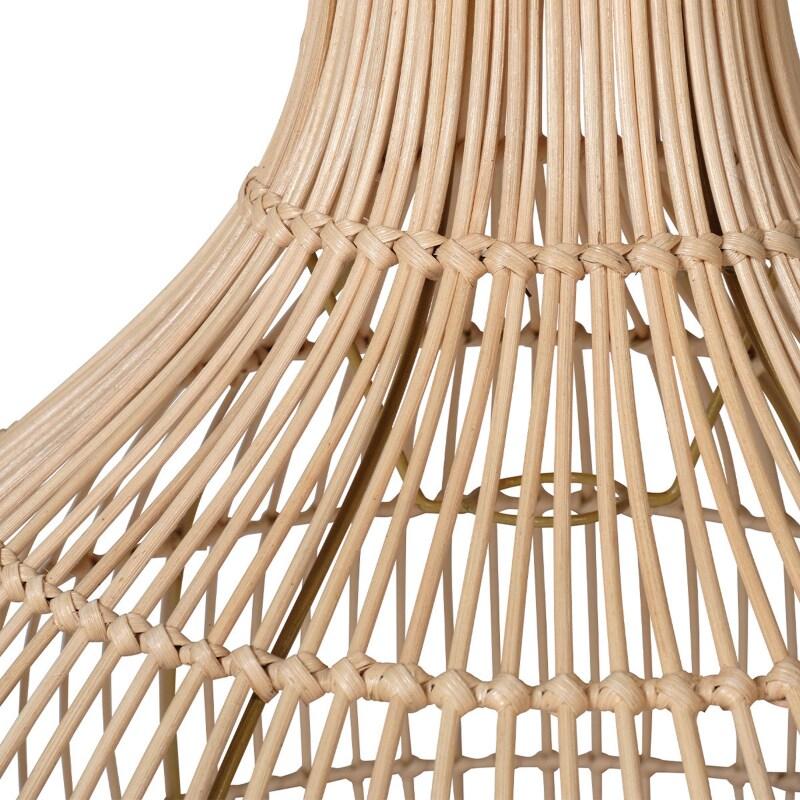 Suspension conique en rotin naturel