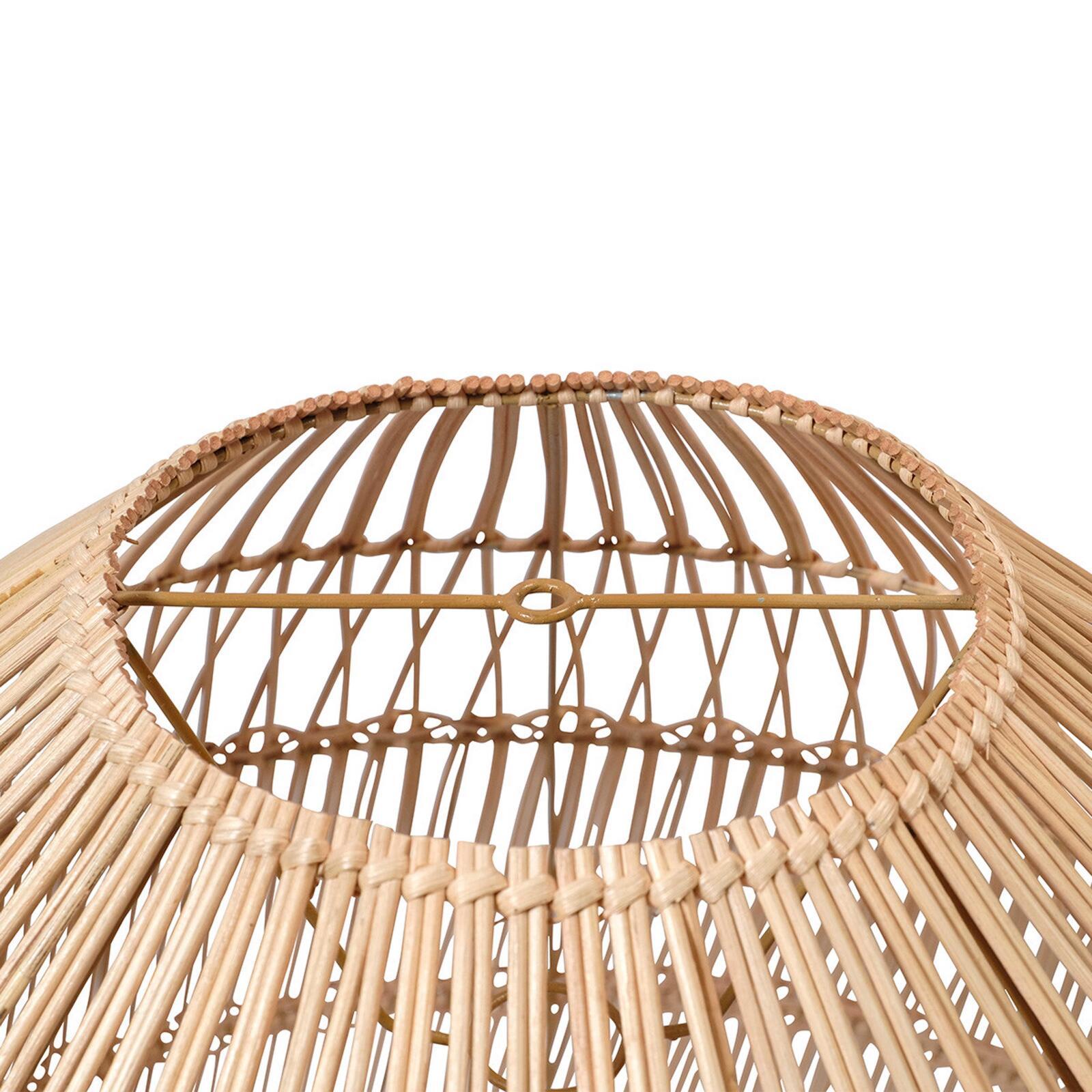 Abat-jour conique en rotin naturel