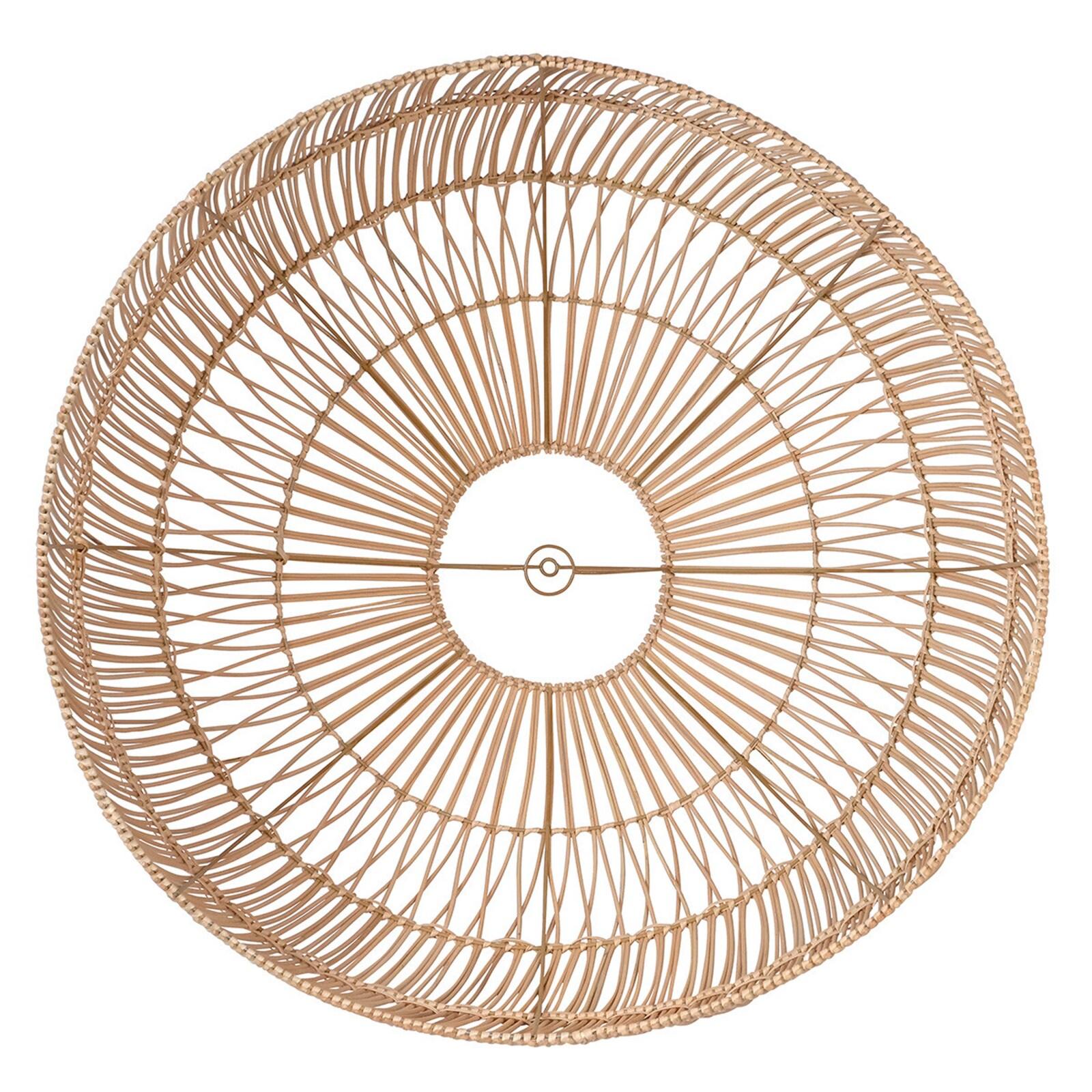 Abat-jour conique en rotin naturel