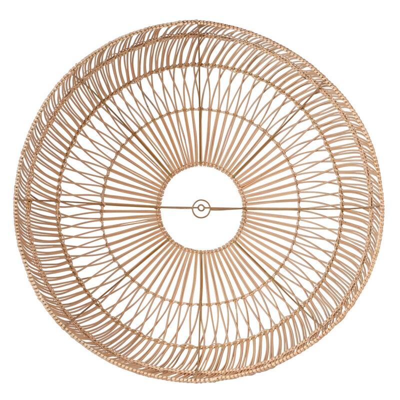 Abat-jour conique en rotin naturel