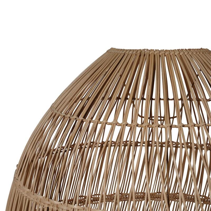 Abat-jour conique en rotin naturel