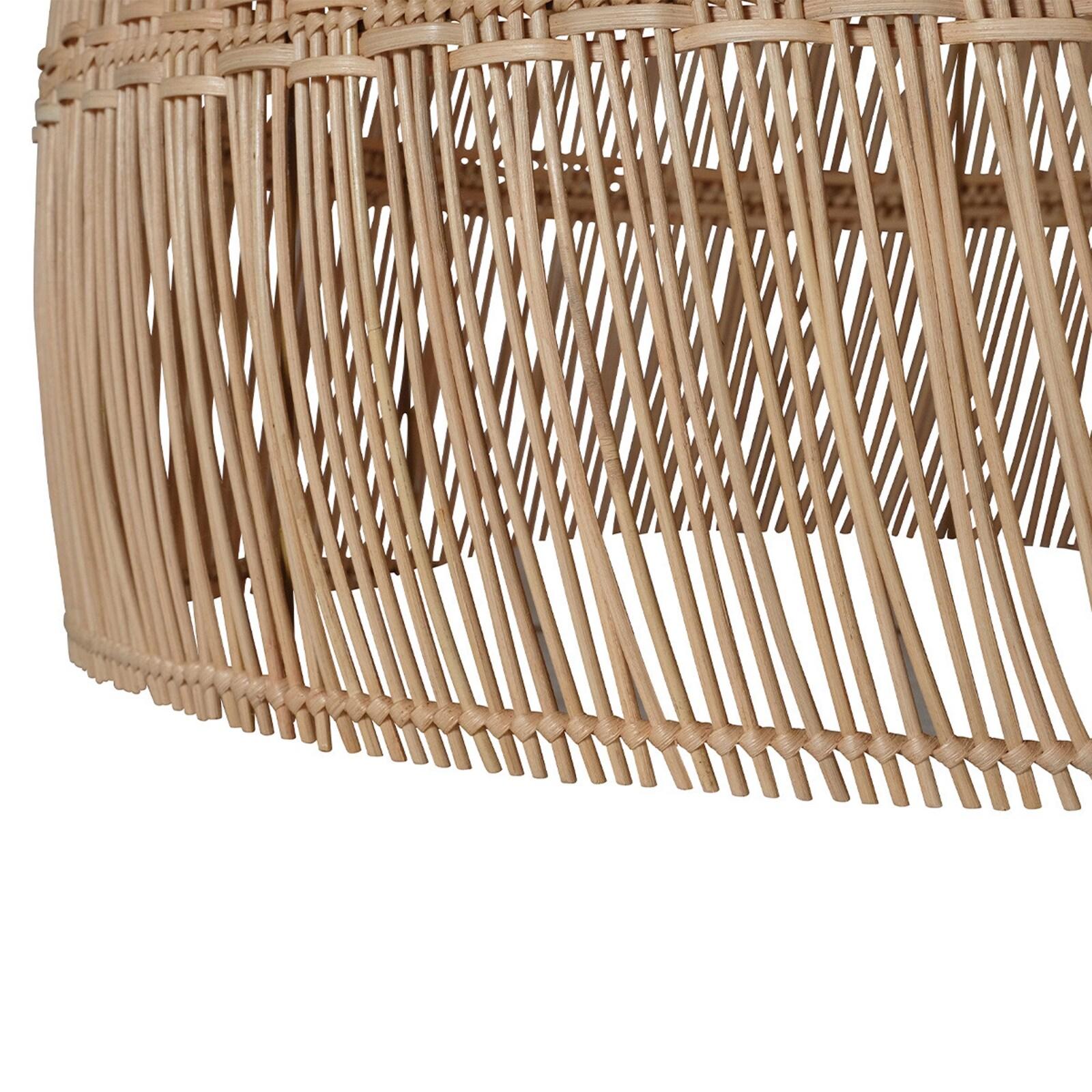 Abat-jour conique en rotin naturel